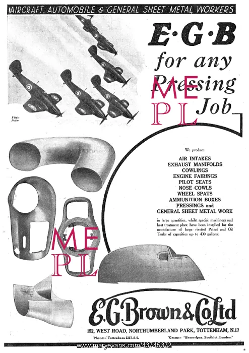 : E.G.Brown. Aircraft Sheet Metal & Presswork : E.G.Brown. Aircraft Sheet Metal & Presswork