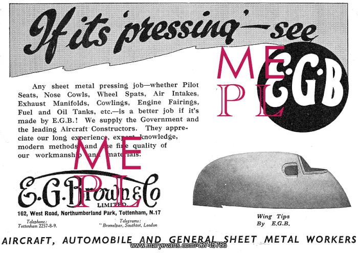 : E.G.Brown. Aircraft Sheet Metal & Presswork : E.G.Brown. Aircraft Sheet Metal & Presswork