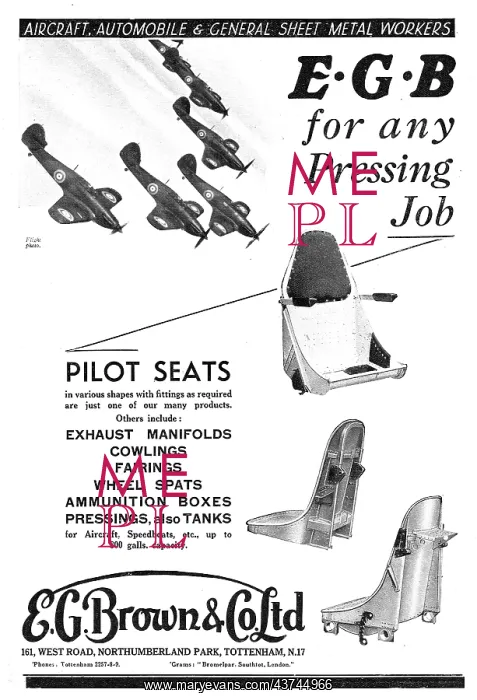 : E.G.Brown Aircraft Sheet Metal Work : E.G.Brown Aircraft Sheet Metal Work