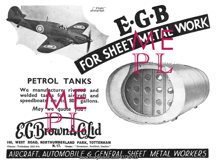: E.G.Brown Aircraft Sheet Metal Work : E.G.Brown Aircraft Sheet Metal Work
