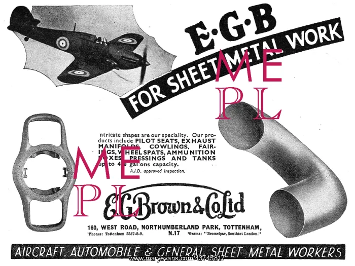 : E.G.Brown Aircraft Sheet Metal Work : E.G.Brown Aircraft Sheet Metal Work