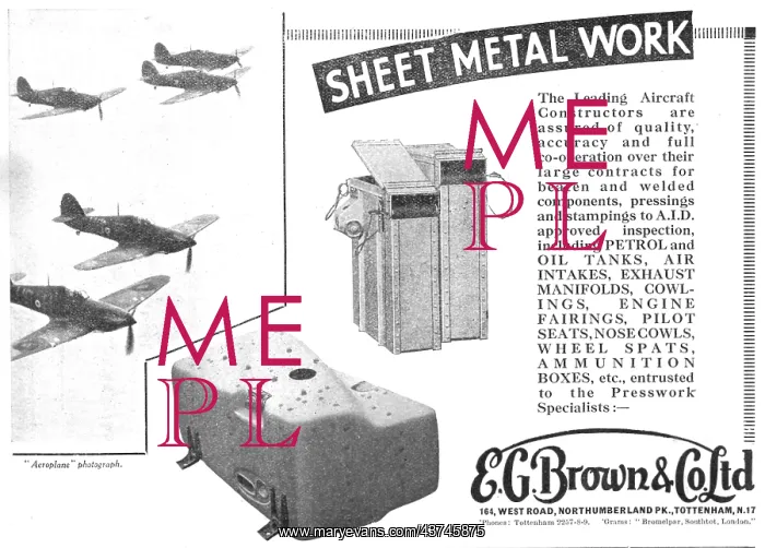  : E.G.Brown E.G.Brown Aircraft Sheet Metal Work