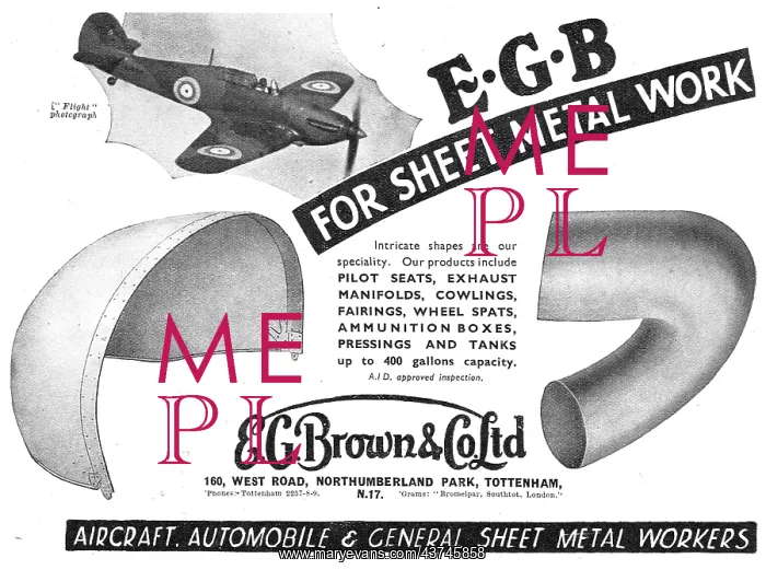 : E.G.Brown - Sheet Metal & Presswork For : E.G.Brown - Sheet Metal & Presswork For