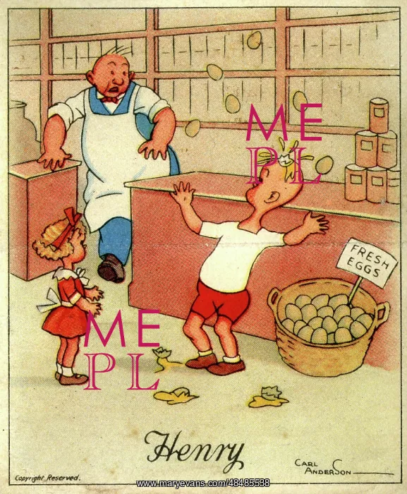 : Egg Juggling, Henry cartoon : Egg Juggling, Henry cartoon