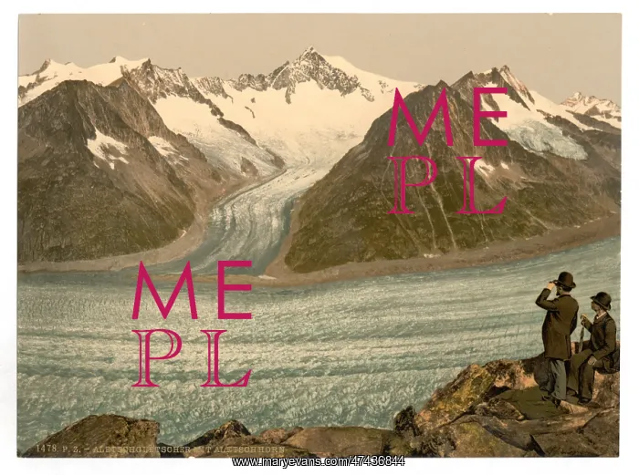 : Eggishorn, Grand Aletsch Glacier, with Aletschhorn, Valais : Eggishorn, Grand Aletsch Glacier, with Aletschhorn, Valais