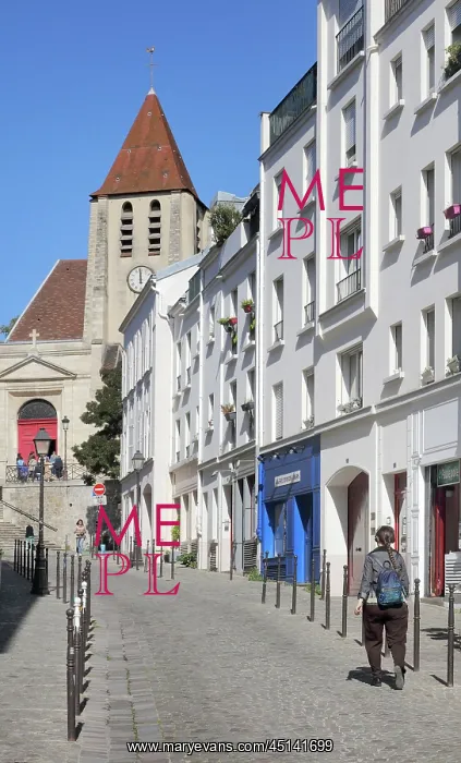 : Eglise Saint Germain de Charonne and Rue Saint : Eglise Saint Germain de Charonne and Rue Saint