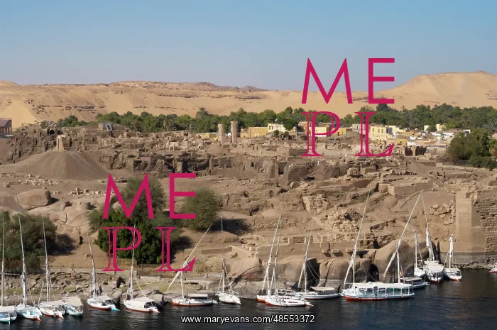  : Egyp. Aswan. Elephantine Island. Landscape