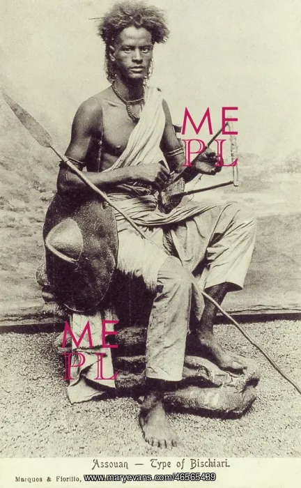 : Egypt - Bisharin warrior, Aswan : Egypt - Bisharin warrior, Aswan
