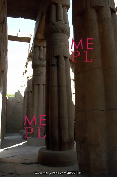 : EGYPT. Papyrus column. Offerings room. Temple of Luxor. New : EGYPT. Papyrus column. Offerings room. Temple of Luxor. New