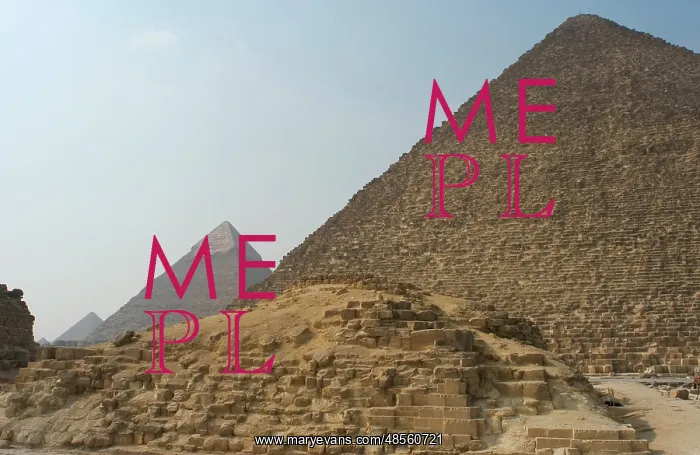 : Egypt. The pyramid of Hetepheres I with the Pyramid of Khufu : Egypt. The pyramid of Hetepheres I with the Pyramid of Khufu