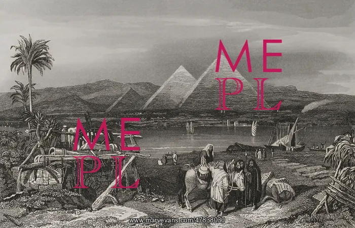 : Egypt. Pyramids from the banks of the Nile. Site : Egypt. Pyramids from the banks of the Nile. Site