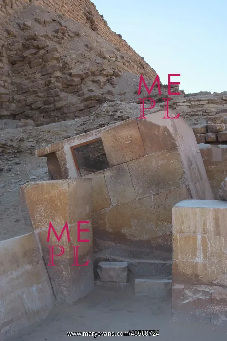 : Egypt. Saqqara. Djoser's complex. The serdab : Egypt. Saqqara. Djoser's complex. The serdab