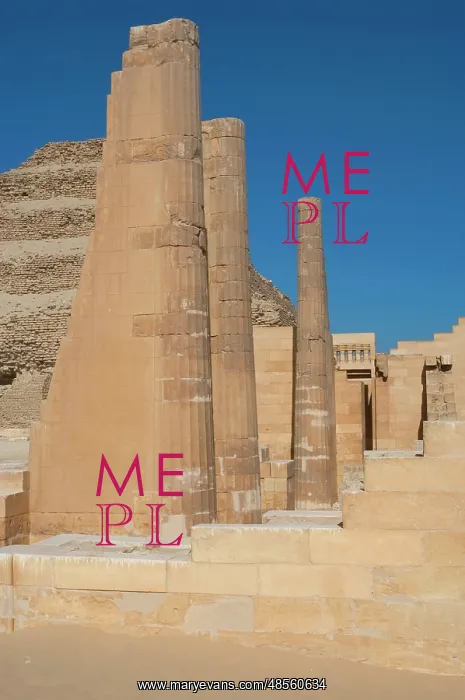 : Egypt. Saqqara. Djoser's complex. Temple of the three fluted : Egypt. Saqqara. Djoser's complex. Temple of the three fluted
