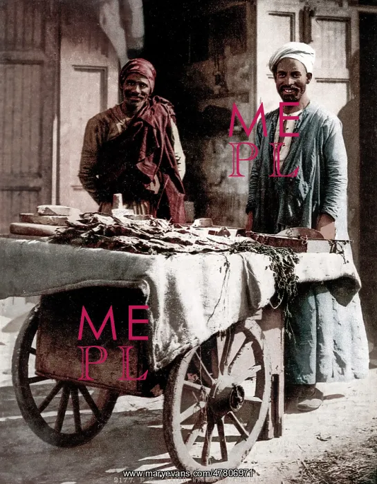  : Egypt - selling bread on the street Cairo