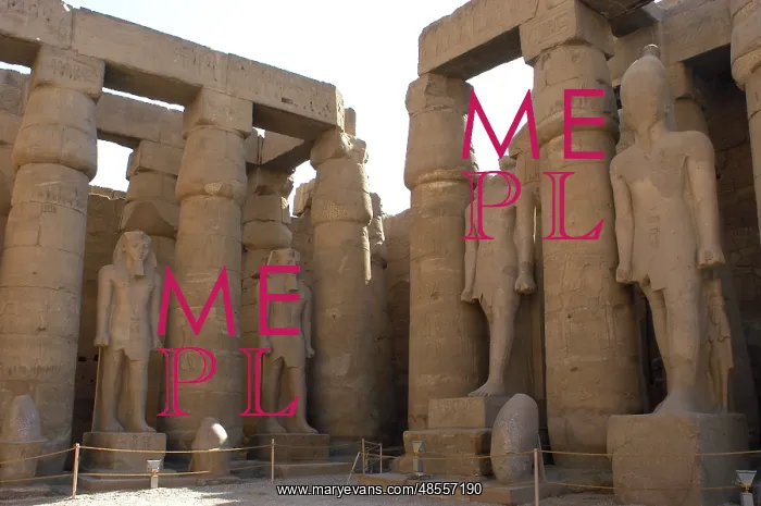 : Egypt. Temple of Luxor. First courtyard : Egypt. Temple of Luxor. First courtyard