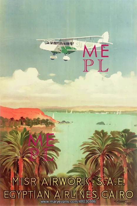 : Egyptian Airlines Poster : Egyptian Airlines Poster