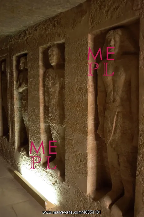 : Egyptian Art. Necropolis of Saqqara. Mastaba. Room decorated : Egyptian Art. Necropolis of Saqqara. Mastaba. Room decorated