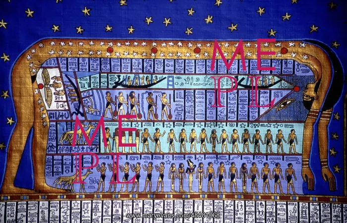 : Egyptian cosmos. Goddess Nut bending to form the : Egyptian cosmos. Goddess Nut bending to form the