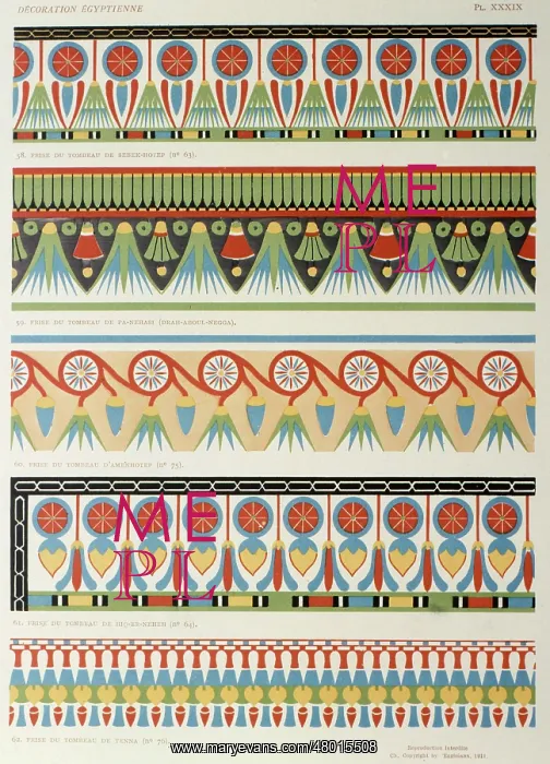 : Egyptian decorative designs : Egyptian decorative designs