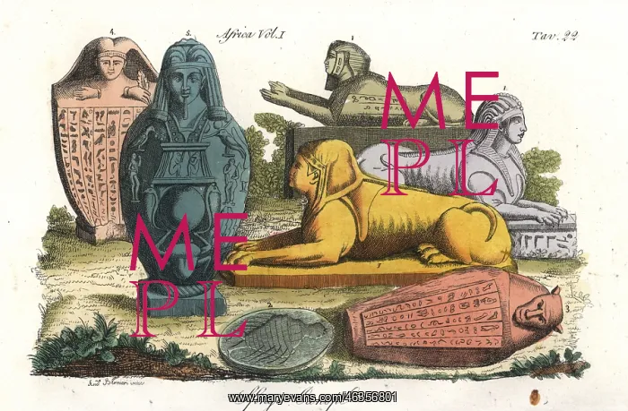 : Egyptian gods: the Sphinx and Canopus : Egyptian gods: the Sphinx and Canopus