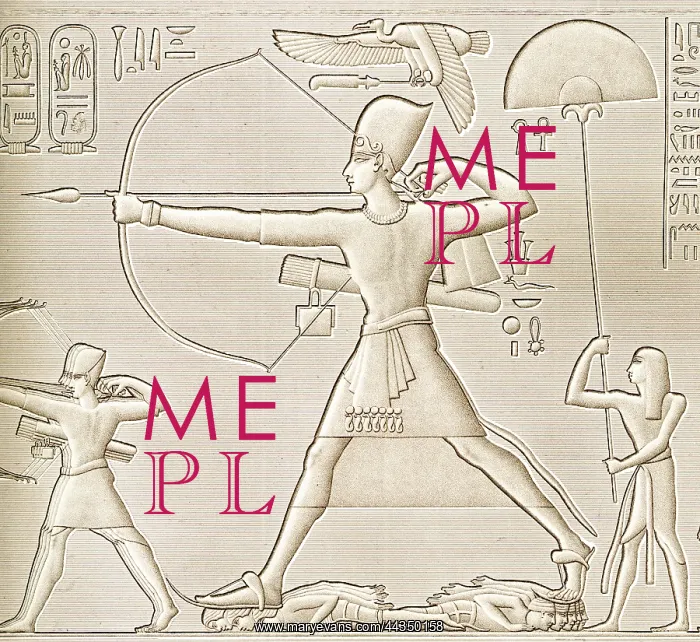  : Egyptian Hieroglyphics and an archer