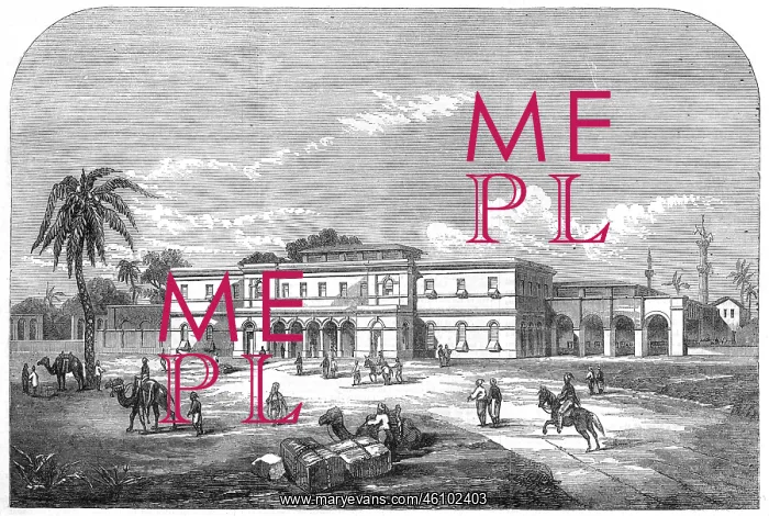 : The Egyptian railway terminus at Alexandria 1858 : The Egyptian railway terminus at Alexandria 1858