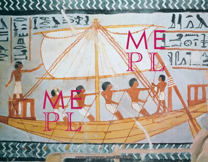 : Egyptian ship. Rowers : Egyptian ship. Rowers