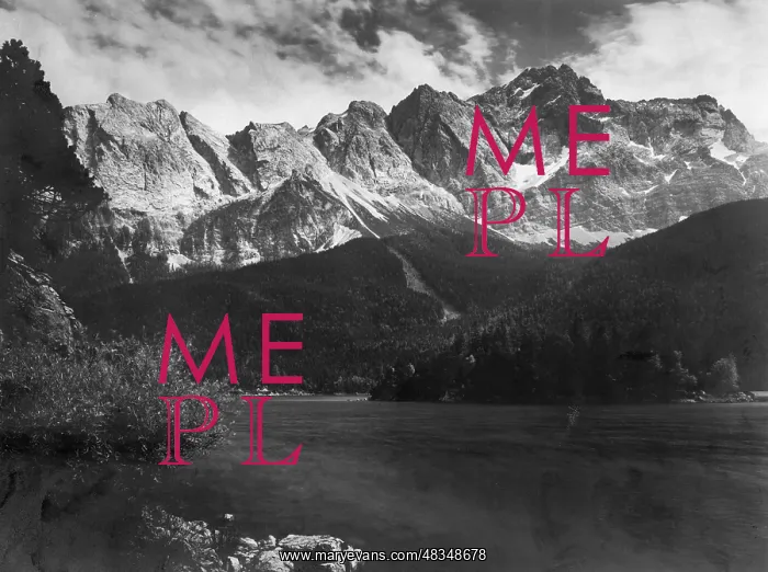 : Eibsee at the Zugspitze, around 1925 : Eibsee at the Zugspitze, around 1925
