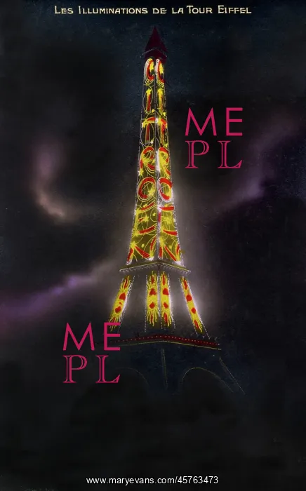 : Eiffel Tower Citroen Advertisement - Paris : Eiffel Tower Citroen Advertisement - Paris