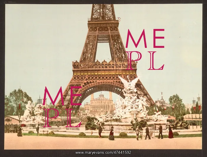 : Eiffel Tower and fountain, Exposition Universal, 1900, Paris : Eiffel Tower and fountain, Exposition Universal, 1900, Paris