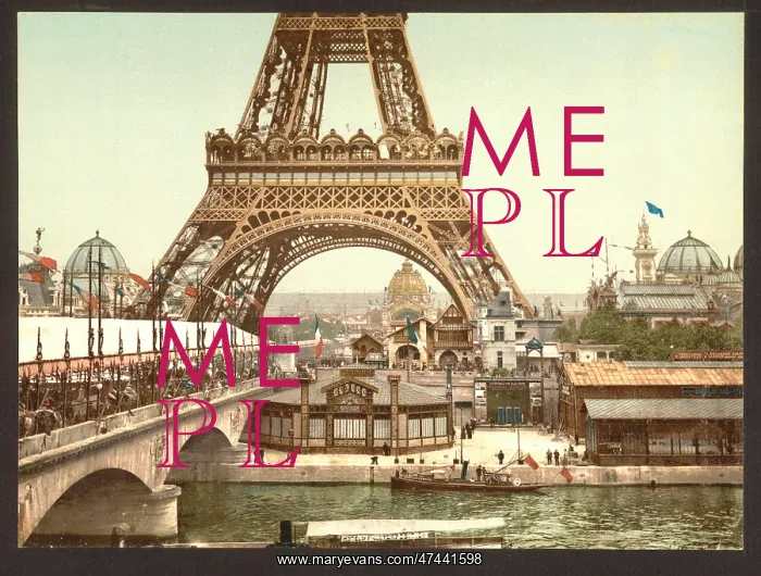 : Eiffel Tower and general view of the grounds, Exposition Uni : Eiffel Tower and general view of the grounds, Exposition Uni