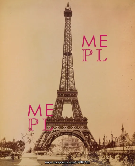 : Eiffel Tower, looking toward Trocadero Palace, Paris Exposit : Eiffel Tower, looking toward Trocadero Palace, Paris Exposit
