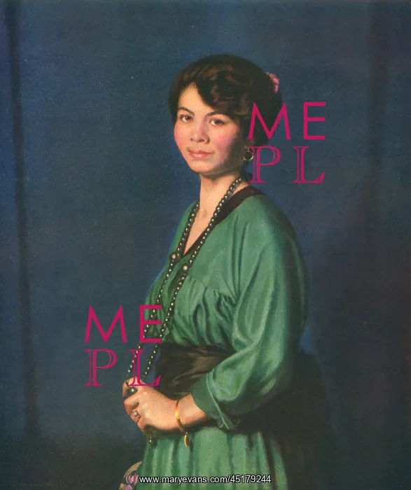 : Eileen. A portrait oil painting of Eileen, a lady wearing a green dress : Eileen. A portrait oil painting of Eileen, a lady wearing a green dress