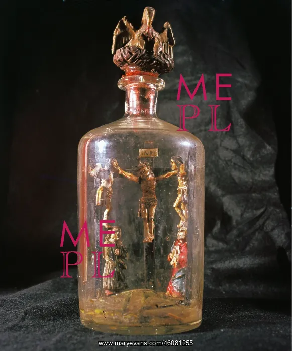 : Eingerichtel with a crucifixion group. At the : Eingerichtel with a crucifixion group. At the