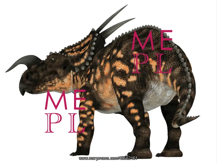 : Einiosaurus dinosaur, white background : Einiosaurus dinosaur, white background