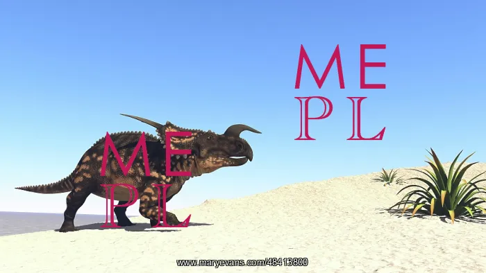 : Einiosaurus walking across a barren landscape : Einiosaurus walking across a barren landscape