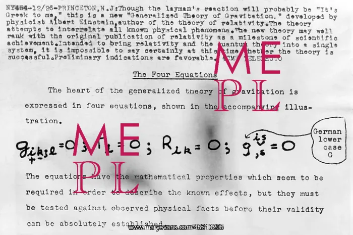 : Einstein's Four Equations. Einstein's new ? : Einstein's Four Equations. Einstein's new ?