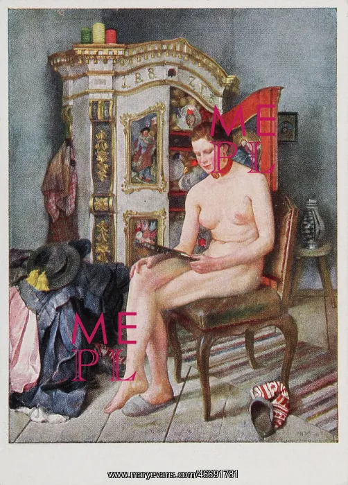 : 'Eitelkeit' (Vanity). Painting by : 'Eitelkeit' (Vanity). Painting by