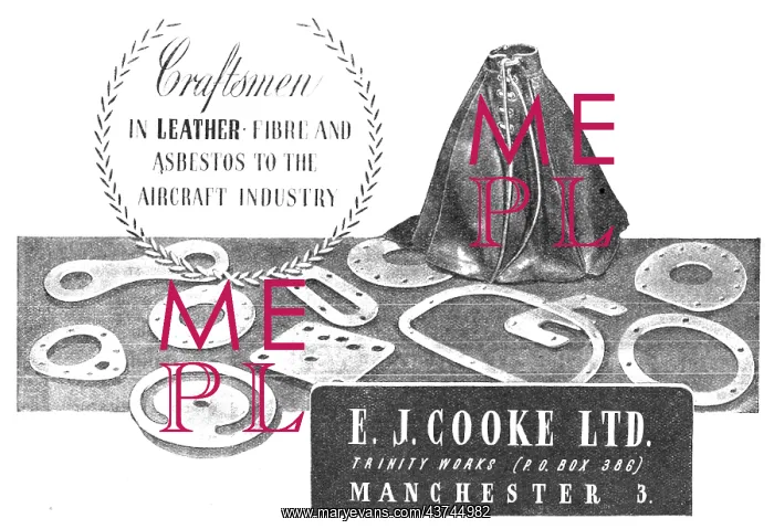 : E.J.Cooke Presswork & Maching In Leather & Asbestos : E.J.Cooke Presswork & Maching In Leather & Asbestos