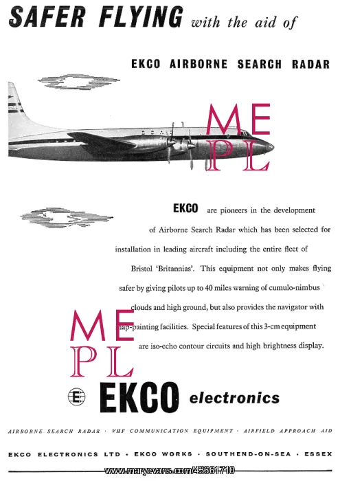 : Ekco Airborne Search Radar 1956 : Ekco Airborne Search Radar 1956