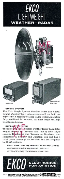: Ekco Lightweight Airborne Weather Radar System : Ekco Lightweight Airborne Weather Radar System