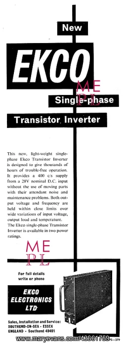 : Ekco Transistor Inverter : Ekco Transistor Inverter