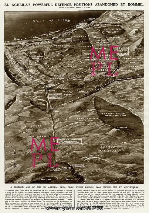 : El Agheila's defence positions by G. H. Davis : El Agheila's defence positions by G. H. Davis