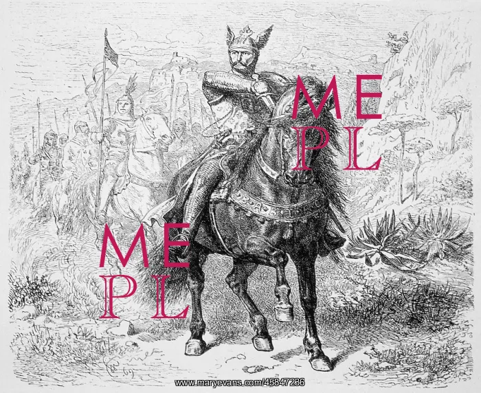  : EL CID alias RODRIGO DIAZ DE VIVAR (1040 - 1099), Spanish hero on his horse