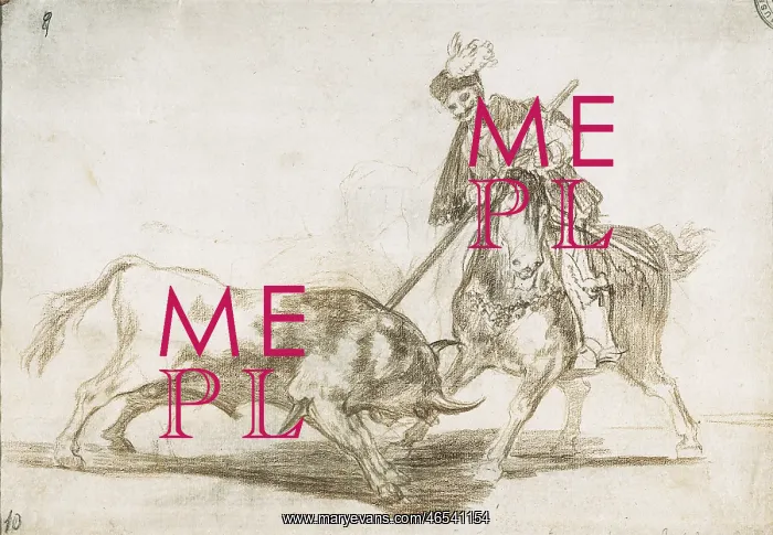 : El Cid spearing another bull : El Cid spearing another bull