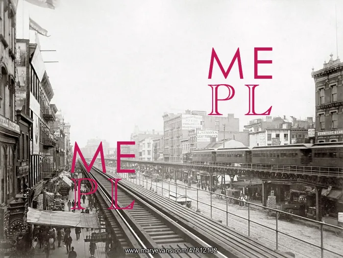 : El Train railroad New York, c.1900 : El Train railroad New York, c.1900