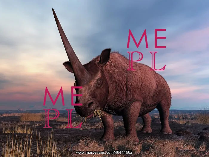 : An Elasmotherium grazing : An Elasmotherium grazing
