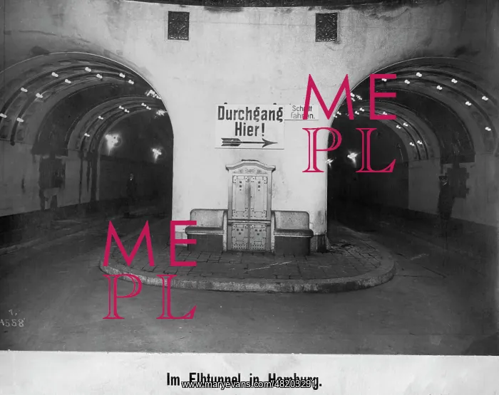 : The Elbe Tunnel in Hamburg, 1912 : The Elbe Tunnel in Hamburg, 1912