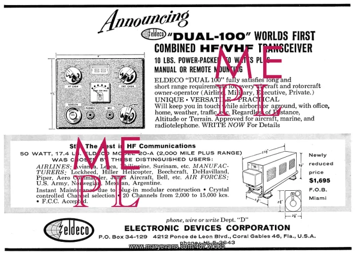 : Eldeco Dual-100 HF / VHF Comms : Eldeco Dual-100 HF / VHF Comms