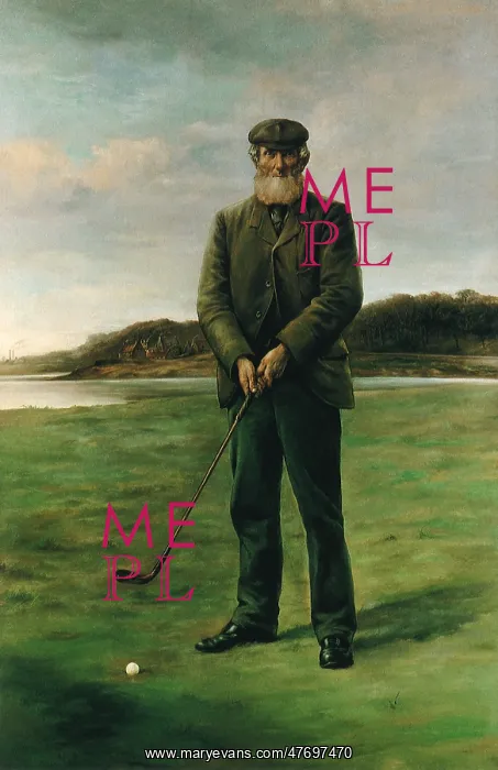  : Elderly Golfer on Lawn